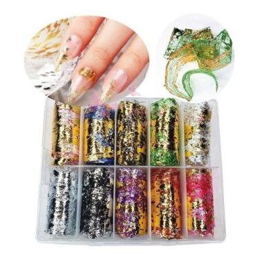 Imagem de Unhas Folhas Chips Adesivos Decoração Arte Transparente Pro - OEM, Sor