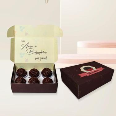 Imagem de 10 Caixas Brigadeiro para Presente para 6 Doces - Embalagens Conceito