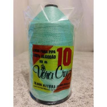 Imagem de Linha de Pipa Vera Cruz Colorida 12000 Jds - fio 10, Verde Água