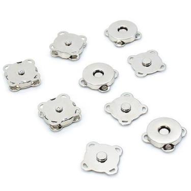 Imagem de Botão Magnético Círculo 18mm - 6 Unidades, Prata