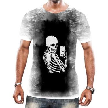 Imagem de Camiseta Camisa Arte Tumblr Esqueletos Caveira Ossos Moda 13 - Enjoy S