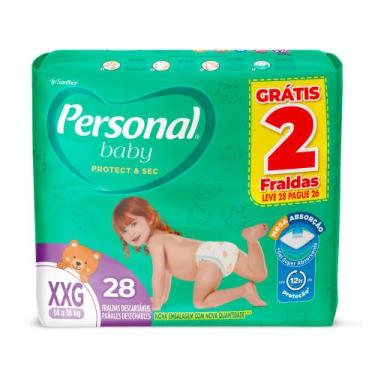 Imagem de Fralda Personal Baby Protect & Sec Tamanho XXG Leve 28 Pague 26 Fralda