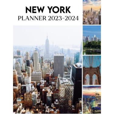 Imagem de New York 2023-2024 Monthly Planner Calendar: New York 2023-2024 Planner, 2023 Monthly Daily Planner Christmas Birthday Gifts For Men Women Dad Mom, Planner For Student Teacher