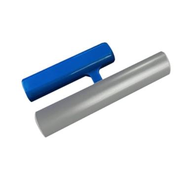 Imagem de IEUDNS Ferramenta de construção de espátula de canto para drywall, espátula de acabamento curva profissional, espátula de reboco para estuque de gesso, Plástico Azul