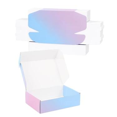 Imagem de DERZIFUN Caixas de Remessa de 7 X 5 X 2", Pacote com 50 Unidades, Pequenas Caixas de Papelão Ondulado para Correspondência, Caixas de Embalagem de Remessa com Gradientes para Pequenas Empresas