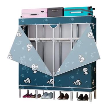 Imagem de Guarda-roupa Armário espaçoso portátil, guarda-roupa para casa, corpo inteiro, tecido, guarda-roupa temporário para quarto armário