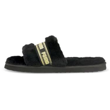 Imagem de Puma Womens Fluff Slides Sandals Casual - Black - Size 5 M