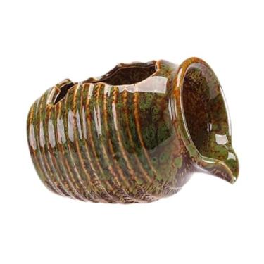 Imagem de Ｂｅｓｇａ de Barro de água Circulante, Fonte de água, Escultura de Fonte, Ornamento de água Corrente, Cerâmica para Vaso Ao Ar Livre, Verde, Tamanho real