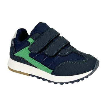 Imagem de Tênis Klin Infantil Walk Mini 216127 Marinho Verde-Unissex