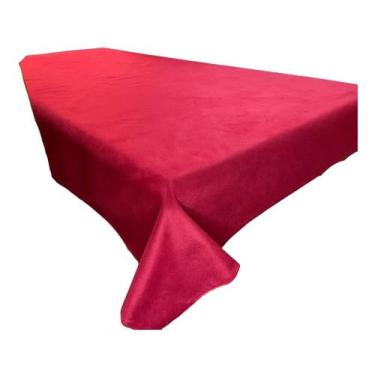 Imagem de Genérico, Toalha Mesa Vermelho Aveludado P Jogos Baralho 1,40x1,40 Cor:Vermelho