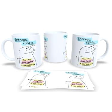 Imagem de Caneca Branca de Porcelana Personalizada Frases Engaçadas Pack13 (Entrego confio)