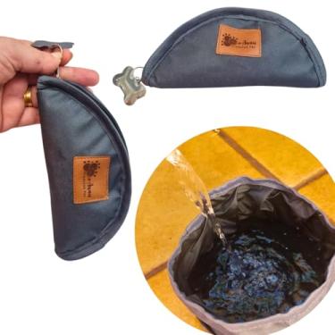 Imagem de Comedouro Bebedouro Portátil Cachorro Gato, Impermeável, Dobrável, Tecido Nylon