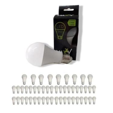 Imagem de Kit 50 Lâmpada 9w LED Bulbo Branco Frio 6500k Luz Branca Bivolt 110v 2