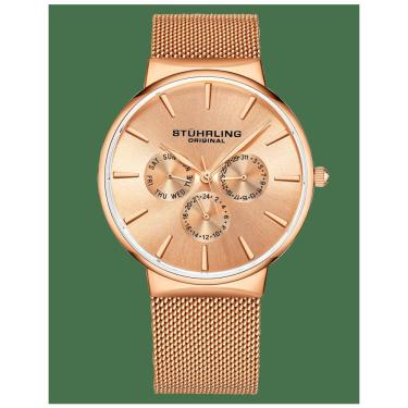 Imagem de Relógio Masculino Stuhrling Monaco 3931 Quartzo 39mm, Ouro Rosa