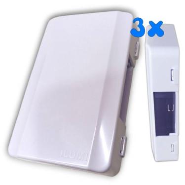 Imagem de Kit 3 Quadro Caixa sem Disjuntor Sobrepor Parafusar Ar Condicionado Mo