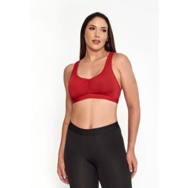 Imagem de Top Fitness Nadador Duplo Com Bojo Removível Poliamida Microfibra Academia Treino Corrida-Feminino