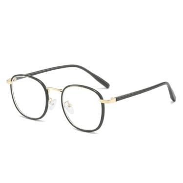 Imagem de HCPIHF Armação de óculos transparente feminina masculina com bloqueio de metal óculos feminino, 1, tamanho único