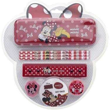 Imagem de Kit Escolar Minnie 7 Peças com Estojo Metálico - Molin