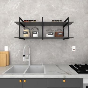 Imagem de Prateleira estante estilo Industrial Cozinha prateleira de parede Prat