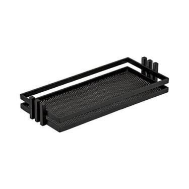 Imagem de Bandeja Multiuso Hara Lívia 32,5 x 14 cm, Preto