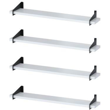 Imagem de 4 Prateleiras Suspensa Estilo Industrial Madeira 60cm FS P - Fassin Sh