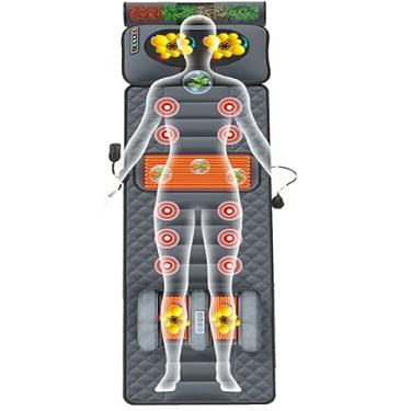 Imagem de ifgswopq Almofadas de Aquecimento Tapete de Massagem Aquecido com 30 Cabeças de Massagem/3 Modos de Temporização, Almofada de Aquecimento Colchão Massageador de Corpo Inteiro Almofada para Aliviar a