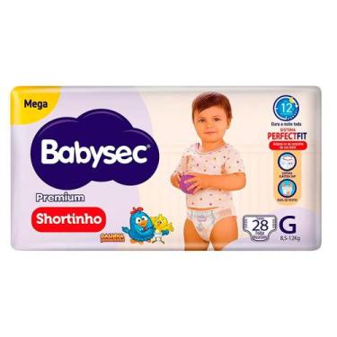 Imagem de Fralda Descartável Babysec Galinha Pintadinha Shortinho Mega G Com 28 