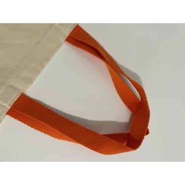 Imagem de Kit com 30 sacolas ecobag lisa algodão cru ecológica, Laranja