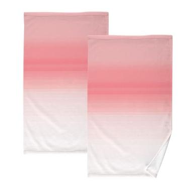 Imagem de Blushing Horizon Glow-48 toalhas de banho de algodão 2 peças, toalhas de mão pequenas, toalhas de banho absorventes, toalhas de banho de secagem rápida, toalhas decorativas para banheiro, cozinha