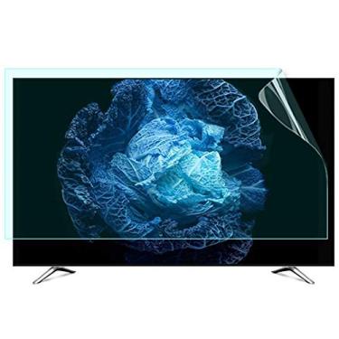 Imagem de BDSHL Película protetora de tela de TV antirreflexo antirluz azul/antirarranhões para 32-75 polegadas, bloqueia raios azuis prejudiciais e protege seus olhos (Cor: Versão fosca, Tamanho: 65 polegadas