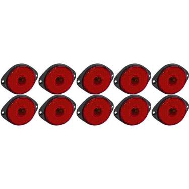 Imagem de 10 Lanterna Frontal 65mm Led Bivolt Conector Carreta Caminhão - H3