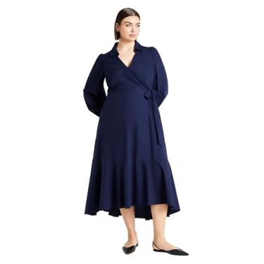 Imagem de Vestido Plus Size Selena PLN em azul-marinho, Azul marino, 54