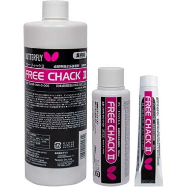 Imagem de Butterfly Free Chack II Cola para raquete de tênis de mesa – Projetada especificamente para uso com esponja de mola de borracha como Tenergy e Dignics – Disponível em 20 ml, 100 ml ou 500 ml, branca