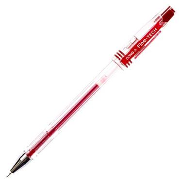 Imagem de Caneta esferográfica de tinta gel fina Dong-A, 0,3 mm, caixa dúzia, Vermelho, Dozen Box