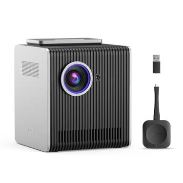 Imagem de CZUR Sistema de conferência StarryHub All-in-One Edição 2024, projetor de reunião de 2200 lúmens ANSI + Webcam de conferência HD 1080P (moldura automática) + 6 microfones AI (cancelamento de ruído) +