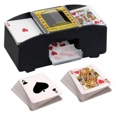 Imagem de Embaralhador Misturador de Cartas Automático Uno Baralho Profissional 