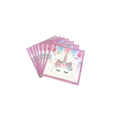 Imagem de AYAROS Guardanapos de unicórnio rosa para festa de aniversário de meninas, suprimentos de festa de unicórnio para chá de bebê, guardanapos de papel descartáveis de mesa de unicórnio, branco, SKA