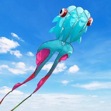 Imagem de Catch&Hunt Pipas Grandes De 43 Pés Para Adultos, Guarda-Chuva Macio Sem Moldura Em Formato Peixe Dourado 3D, Gigantes Voadoras, Fáceis Empinar Com Linha Pipa 330 Praias E Parques Diversão - Idades 1