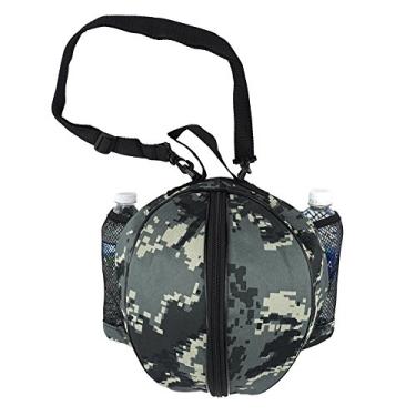 Imagem de FoRapid Bolsa De Basquete Tamanho 7 (29,5"), Bola Futebol, Vôlei, Softball, Suporte Esportivo + Alça Ombro Ajustável, 2 Bolsos Laterais Malha Para Garrafa Água, Toalha E Sapatos (Camuflado)