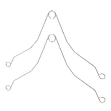 Imagem de WKZO Pacote com 2 clipes de mola de grade S97013576 para tampa do exaustor de banheiro, clipes de ventilador de ventilação de aço inoxidável para modelos 676/684/684NT/2684F/576 (tamanho da capa 28 cm