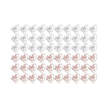 Imagem de Argolas De Guardanapo Vintage Com Folhas Douradas E Prateadas, Elegant