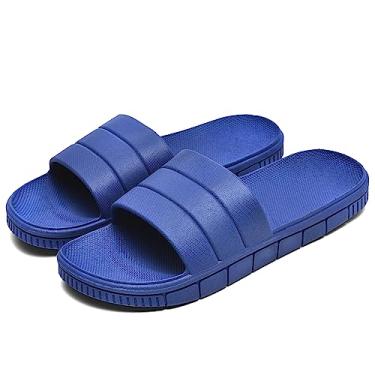 Imagem de Sandália de banho feminina e masculina com chinelo para banho e piscina antiderrapante de secagem rápida da Clootess, Navy .1, 9 Women/8 Men