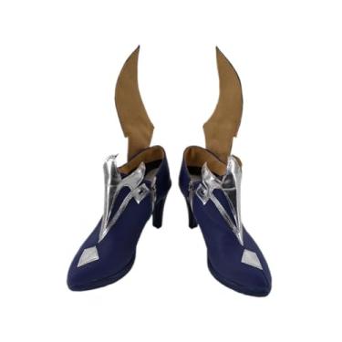 Imagem de COSGOGO Tênis de cosplay Skirk para Game Genshin Impact - Salto alto feito à mão personalizado para encenações e convenções mulher homem Halloween, Multi, 39
