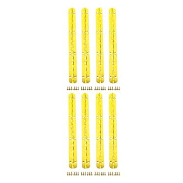 Imagem de QCAA Dobradiça de caixa de joias de madeira de latão maciço de 180 graus, dobradiça de armário de armário, 160 mm x 13 mm (6,3" x 0,51"), latão vibrado com lacado, feito em Taiwan, pacote com 8