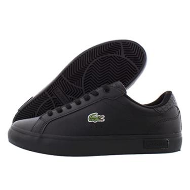 Imagem de Lacoste Tênis Masculinos de Cano Baixo, Preto/preto, 9.5