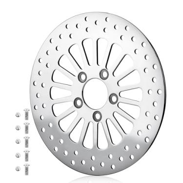 Imagem de Rotor de freio traseiro de 30 cm para Harley Davidson modelos Touring 2008-2013, Road King, Street Glide, Road Glide, Ultra Limitid com parafusos, conjunto de furos redondos, disco de aço inoxidável