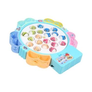 Imagem de Brinquedos De Pesca Magnéticos Azuis Vermelhos Com Música Giratória De