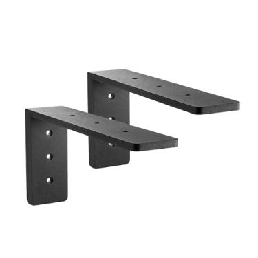 Imagem de Aunulahca Suporte De Bancada 3/8 Espessura Prateleira Resistente Pacote Com 2 10 Pol. Em Formato L Para Granito, Madeira, Laminado (10 X 6 2,5)