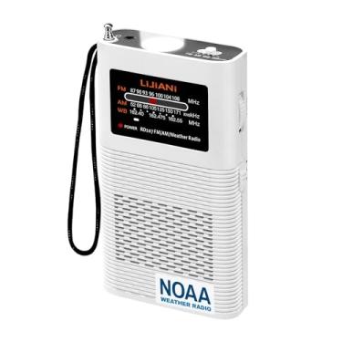 Imagem de LIJIANI Rádio Meteorológico Portátil Noaa Am Fm Com Transistor, Bateria De 1500 Mah, Lanterna Potente, Alarme Emergência Sos, Antena Ultralonga, Melhor Recepção, Ferramentas Para Furacões
