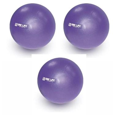 Imagem de Kit Com 3 Overball Bola PVC Tonificadora De Pernas 25cm Roxa